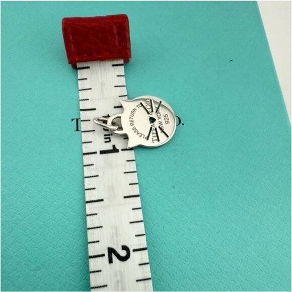 RARE Return to Tiffany Co Cat Kitten Tag Charm or Pendant in 925 Sterling Silver - Picture 3 of 4